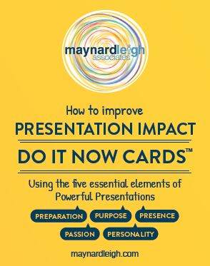 Presentation Impact - Do It Now Action Cards